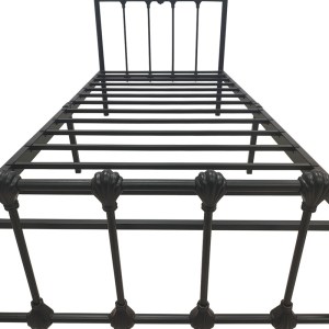 pak-386-000005-5 ΚΡΕΒΑΤΙ WOTSO PAKOWORLD ΜΕΤΑΛΛΙΚΟ ΣΕ ΜΑΥΡΗ ΑΠΟΧΡΩΣΗ 90X190ΕΚ
