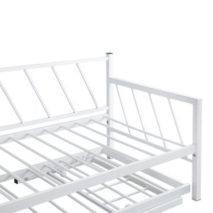 pak-386-000007-5 ΚΡΕΒΑΤΙ-ΚΑΝΑΠΕΣ REMMIE PAKOWORLD ΜΕΤΑΛΛΟ ΛΕΥΚΟ 90X190ΕΚ