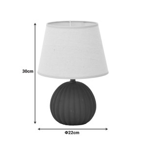 pak-387-000015-2 ΕΠΙΤΡΑΠΕΖΙΟ ΦΩΤΙΣΤΙΚΟ MELANIE INART Ε14 ΚΕΡΑΜΙΚΟ ΣΕ ΓΚΡΙ ANTIQUE- ΜΠΕΖ ΑΠΟΧΡΩΣΗ Φ22X30ΕΚ