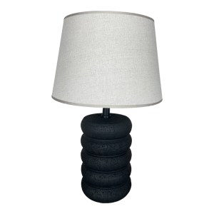 pak-387-000020 ΕΠΙΤΡΑΠΕΖΙΟ ΦΩΤΙΣΤΙΚΟ GRAIKE INART Ε27 ΚΕΡΑΜΙΚΟ ΣΕ ΜΑΥΡΟ-ΜΠΕΖ ΑΠΟΧΡΩΣΗ Φ26X37ΕΚ