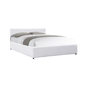 pak-388-000002 ΚΡΕΒΑΤΙ DELLIA PAKOWORLD ΜΕ ΑΠΟΘΗΚΕΥΤΙΚΟ ΧΩΡΟ PU ΛΕΥΚΟ 120X200ΕΚ