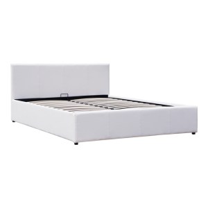 pak-388-000004-3 ΚΡΕΒΑΤΙ DELLIA PAKOWORLD ΜΕ ΑΠΟΘΗΚΕΥΤΙΚΟ ΧΩΡΟ PU ΛΕΥΚΟ 150X200ΕΚ