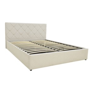 pak-388-000007-3 ΚΡΕΒΑΤΙ DREAMIE PAKOWORLD ΜΕ ΑΠΟΘΗΚΕΥΤΙΚΟ ΧΩΡΟ ΥΦΑΣΜΑ ΜΠΕΖ 160X200ΕΚ