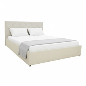 pak-388-000007 ΚΡΕΒΑΤΙ DREAMIE PAKOWORLD ΜΕ ΑΠΟΘΗΚΕΥΤΙΚΟ ΧΩΡΟ ΥΦΑΣΜΑ ΜΠΕΖ 160X200ΕΚ