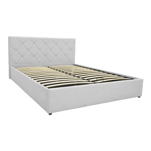 pak-388-000008-3 ΚΡΕΒΑΤΙ DREAMIE PAKOWORLD ΜΕ ΑΠΟΘΗΚΕΥΤΙΚΟ ΧΩΡΟ ΥΦΑΣΜΑ ΓΚΡΙ 160X200ΕΚ