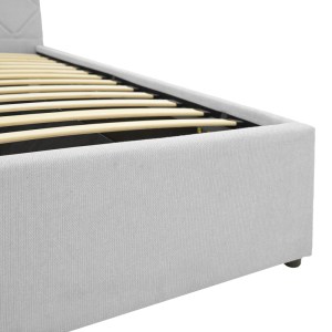 pak-388-000008-6 ΚΡΕΒΑΤΙ DREAMIE PAKOWORLD ΜΕ ΑΠΟΘΗΚΕΥΤΙΚΟ ΧΩΡΟ ΥΦΑΣΜΑ ΓΚΡΙ 160X200ΕΚ