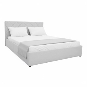 pak-388-000008 ΚΡΕΒΑΤΙ DREAMIE PAKOWORLD ΜΕ ΑΠΟΘΗΚΕΥΤΙΚΟ ΧΩΡΟ ΥΦΑΣΜΑ ΓΚΡΙ 160X200ΕΚ