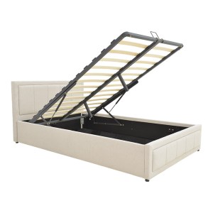 pak-388-000011-3 ΚΡΕΒΑΤΙ HUGA PAKOWORLD ΜΕ ΑΠΟΘΗΚΕΥΤΙΚΟ ΧΩΡΟ ΥΦΑΣΜΑ ΜΠΕΖ 120X200ΕΚ