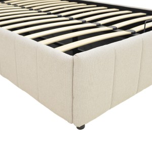 pak-388-000019-6 ΚΡΕΒΑΤΙ SNUGGLE PAKOWORLD ΜΕ ΑΠΟΘΗΚΕΥΤΙΚΟ ΧΩΡΟ ΥΦΑΣΜΑ ΜΠΕΖ 120X200ΕΚ