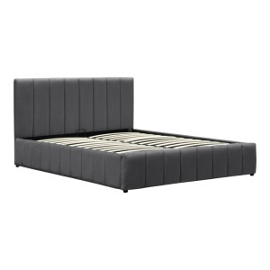 pak-388-000021-3 ΚΡΕΒΑΤΙ SNUGGLE PAKOWORLD ΜΕ ΑΠΟΘΗΚΕΥΤΙΚΟ ΧΩΡΟ ΒΕΛΟΥΔΟ ΑΝΘΡΑΚΙ 160X200ΕΚ
