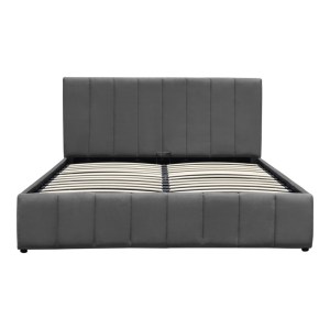 pak-388-000021-4 ΚΡΕΒΑΤΙ SNUGGLE PAKOWORLD ΜΕ ΑΠΟΘΗΚΕΥΤΙΚΟ ΧΩΡΟ ΒΕΛΟΥΔΟ ΑΝΘΡΑΚΙ 160X200ΕΚ