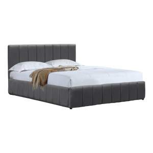 pak-388-000021 ΚΡΕΒΑΤΙ SNUGGLE PAKOWORLD ΜΕ ΑΠΟΘΗΚΕΥΤΙΚΟ ΧΩΡΟ ΒΕΛΟΥΔΟ ΑΝΘΡΑΚΙ 160X200ΕΚ