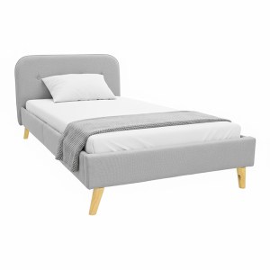 pak-388-000026 ΚΡΕΒΑΤΙ LUMILUX PAKOWORLD ΥΦΑΣΜΑ ΣΕ ΓΚΡΙ ΑΠΟΧΡΩΣΗ 100X200ΕΚ