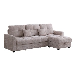 pak-389-000005 ΓΩΝΙΑΚΟΣ ΑΝΑΣΤΡΕΨΙΜΟΣ ΚΑΝΑΠΕΣ ΚΡΕΒΑΤΙ COMFIE PAKOWORLD ΜΕ ΑΠΟΘΗΚΕΥΤΙΚΟ ΧΩΡΟ ΜΠΕΖ ΥΦΑΣΜΑ 267X159X97ΕΚ