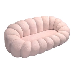 pak-392-000003 ΚΑΝΑΠΕΣ EMBRACE PAKOWORLD ΜΠΟΥΚΛΕ ΥΦΑΣΜΑ ΣΕ ΡΟΖ ΑΠΟΧΡΩΣΗ 180X105X65ΕΚ