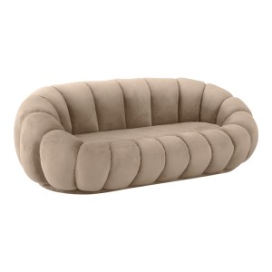 pak-392-000004 ΚΑΝΑΠΕΣ EMBRACE PAKOWORLD ΒΕΛΟΥΔΟ ΣΕ ΜΠΕΖ  ΑΠΟΧΡΩΣΗ 180X105X65ΕΚ