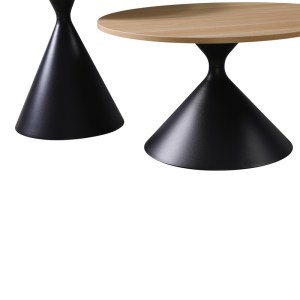 pak-395-000003-2 ΤΡΑΠΕΖΙΑ ΣΑΛΟΝΙΟΥ HEMENA PAKOWORLD ΣΕΤ 2ΤΕΜ ΣΕ ΜΑΥΡΗ-ΦΥΣΙΚΗ ΑΠΟΧΡΩΣΗ