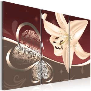 pol-020110-99-eb10 ΠΙΝΑΚΑΣ - ABSTRACTION WITH LILY - TRIPTYCH - 90X60