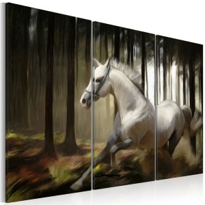 pol-020116-4-eb10 ΠΙΝΑΚΑΣ - A WHITE HORSE IN THE MIDST OF THE TREES - 120X80