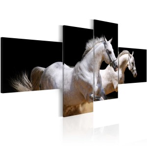 pol-030216-5-eb10 ΠΙΝΑΚΑΣ - ANIMAL WORLD- WHITE HORSES GALLOPING - 100X45
