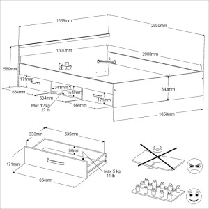 pol-161323519 ΚΡΕΒΑΤΙ NOVEL-140 X 190-FUSIKO-MAVRO