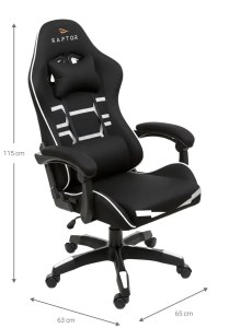 pol - 162884099 ΚΑΡΕΚΛΑ GAMING RAPTOR INFERNO-LEUKO