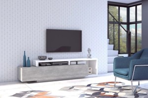 pol - 16625849 ΕΠΙΠΛΟ ΤΗΛΕΟΡΑΣΗΣ BRON-ΓΚΡΙ - ΛΕΥΚΟ