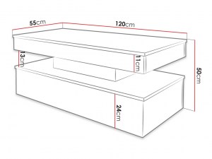 pol-_w_353_23 ΤΡΑΠΕΖΑΚΙ ΣΑΛΟΝΙΟΥ GLOSSA 2D ΜΕ LED-LEUKO-LEUKO GUALISTERO
