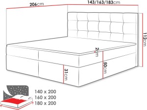 pol-_web ΕΠΕΝΔΥΜΕΝΟ ΚΡΕΒΑΤΙ LUANDA-140 X 200-LEUKO