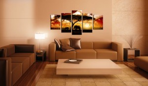 pol-a1-1008_2_1 ΠΙΝΑΚΑΣ - FLOCK OF BIRDS OVER THE SAVANNAH 100X50