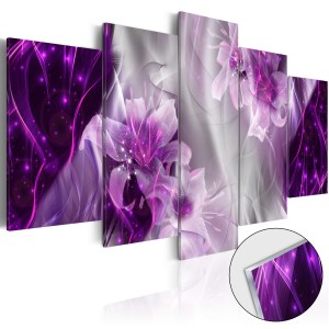 pol-a1-acrylglasbild229_1 ΠΙΝΑΚΑΣ ΣΕ ΑΚΡΥΛΙΚΟ ΓΥΑΛΙ - PURPLE UTOPIA [GLASS] - 100X50