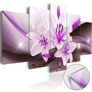 pol-a1-acrylglasbild251_1 ΠΙΝΑΚΑΣ ΣΕ ΑΚΡΥΛΙΚΟ ΓΥΑΛΙ - VIOLET DESERT LILY [GLASS] - 100X50