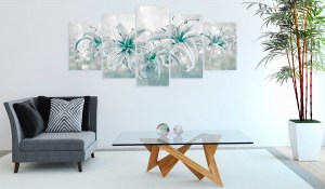 pol-a1-acrylglasbild277_2_1 ΠΙΝΑΚΑΣ ΣΕ ΑΚΡΥΛΙΚΟ ΓΥΑΛΙ - SAPPHIRE LILIES [GLASS] - 200X100