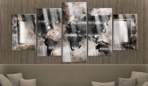 pol-a1-acrylglasbild391_2_1 ΠΙΝΑΚΑΣ ΣΕ ΑΚΡΥΛΙΚΟ ΓΥΑΛΙ - GRAPHITE MAP [GLASS] - 100X50