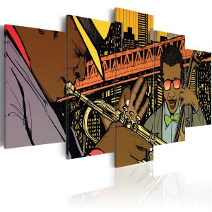 pol-a1-n1727-dkx_1 ΠΙΝΑΚΑΣ - JAZZ IN COMIC 200X100