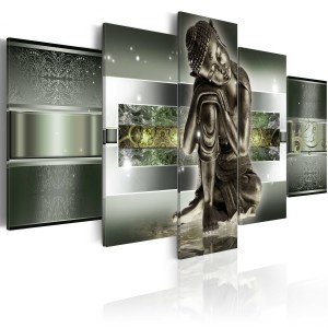 pol-a1-n3017-dkx_1 ΠΙΝΑΚΑΣ - SLEEPING BUDDHA IN GREENS 200X100