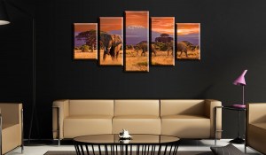 pol-a1-n3071_2_1 ΠΙΝΑΚΑΣ - AFRICA: ELEPHANTS 100X50