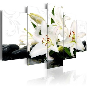 pol-a1-n3286-dkx_1 ΠΙΝΑΚΑΣ - LILIES AND ZEN STONES 200X100