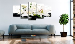 pol-a1-n3286_2_1 ΠΙΝΑΚΑΣ - LILIES AND ZEN STONES 200X100