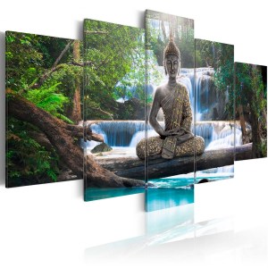 pol-a1-n3295-dkx_1 ΠΙΝΑΚΑΣ - BUDDHA AND WATERFALL 200X100