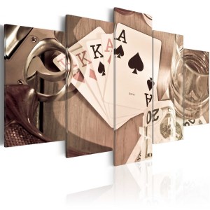 pol-a1-n3334-dkx_1 ΠΙΝΑΚΑΣ - POKER NIGHT - SEPIA 200X100