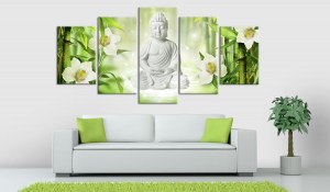 pol-a1-n3396_2_1 ΠΙΝΑΚΑΣ - BUDDHA AND JASMINE 100X50