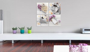 pol-a1-n3650_2_1 ΠΙΝΑΚΑΣ - HEARTS AND FLOWERS 60X60