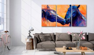 pol-a1-n4510_2_1 ΠΙΝΑΚΑΣ - BLUE HORSES 120X60