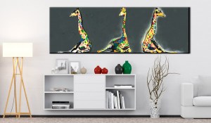 pol-a1-n5871_2_1 ΠΙΝΑΚΑΣ - COLOURFUL GIRAFFES 135X45