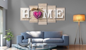 pol-a1-n6402_2_1 ΠΙΝΑΚΑΣ - HOME: PINK HEART 100X50