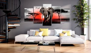 pol-a1-n7051_2_1 ΠΙΝΑΚΑΣ - LONELY ELEPHANT 100X50
