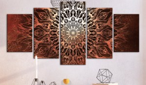 pol-a1-n7828_2_1 ΠΙΝΑΚΑΣ - HYPNOSIS (5 PARTS) ORANGE WIDE 200X100