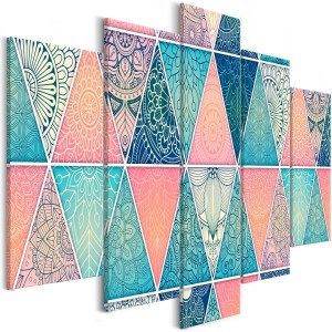 pol-a1-n7834-dkx_1 ΠΙΝΑΚΑΣ - ORIENTAL TRIANGLES (5 PARTS) WIDE 200X100