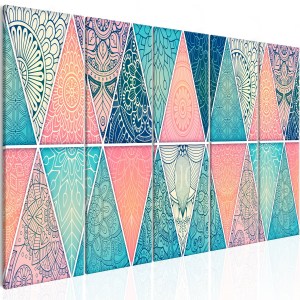 pol-a1-n7861-dkx_1 ΠΙΝΑΚΑΣ - ORIENTAL TRIANGLES (5 PARTS) NARROW 225X90